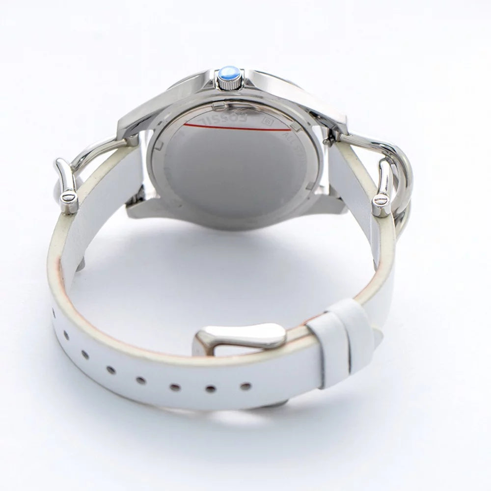 Fossil Female  Riley Analog Display Analog Quartz White Watch 38MM ES3463