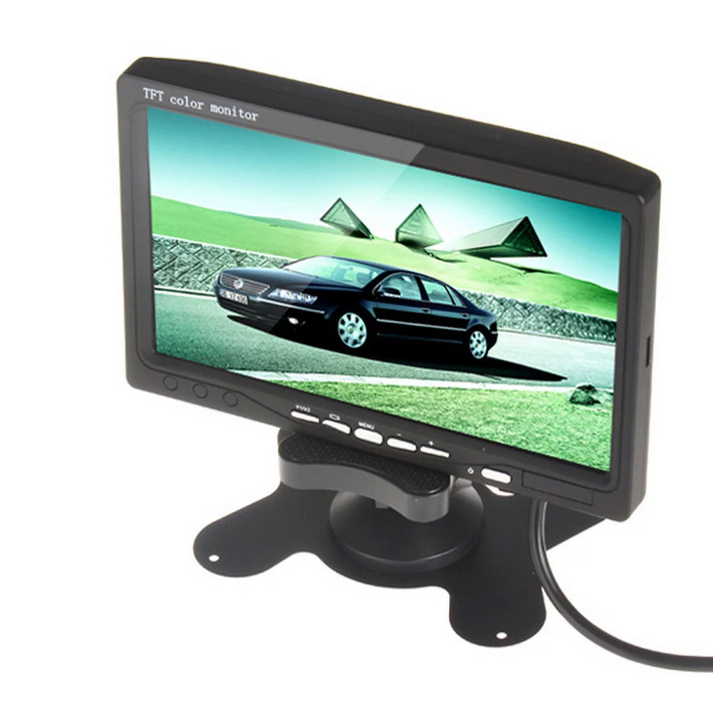 12V/24V parking system 7inch TFT LCD Car Monitor IR with 18 LED camera for Bus RV Car Van Truck reverse Night Vision+32 feet cable