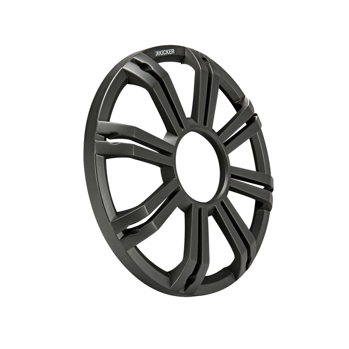 2 Kicker 45KMF104 10" Weather-Proof Subwoofers for Freeair Applications - 2 Kicker 45KMG10W 10" LED Grilles (Charcoal)