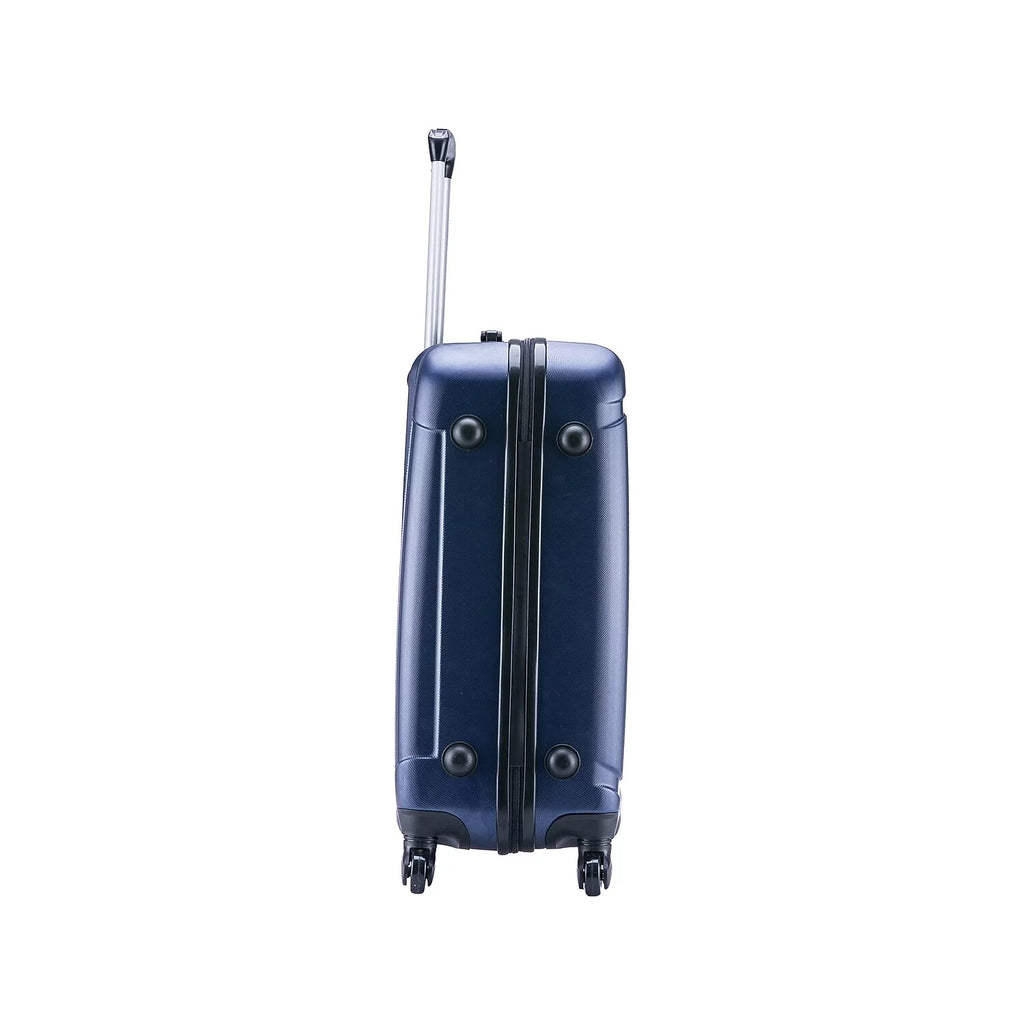 InUSA Pilot Medium Plastic 4-Wheel Spinner Luggage Blue (IUPIL00M-BLU)