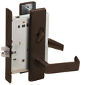 Schlage L9040 06L 613 Grade 1 Bed Bathroom Privacy Mortise Lock 06 Lever L Escutcheon Dark Oxidized Satin Bronze Oil Rubbed Finish Field Reversible