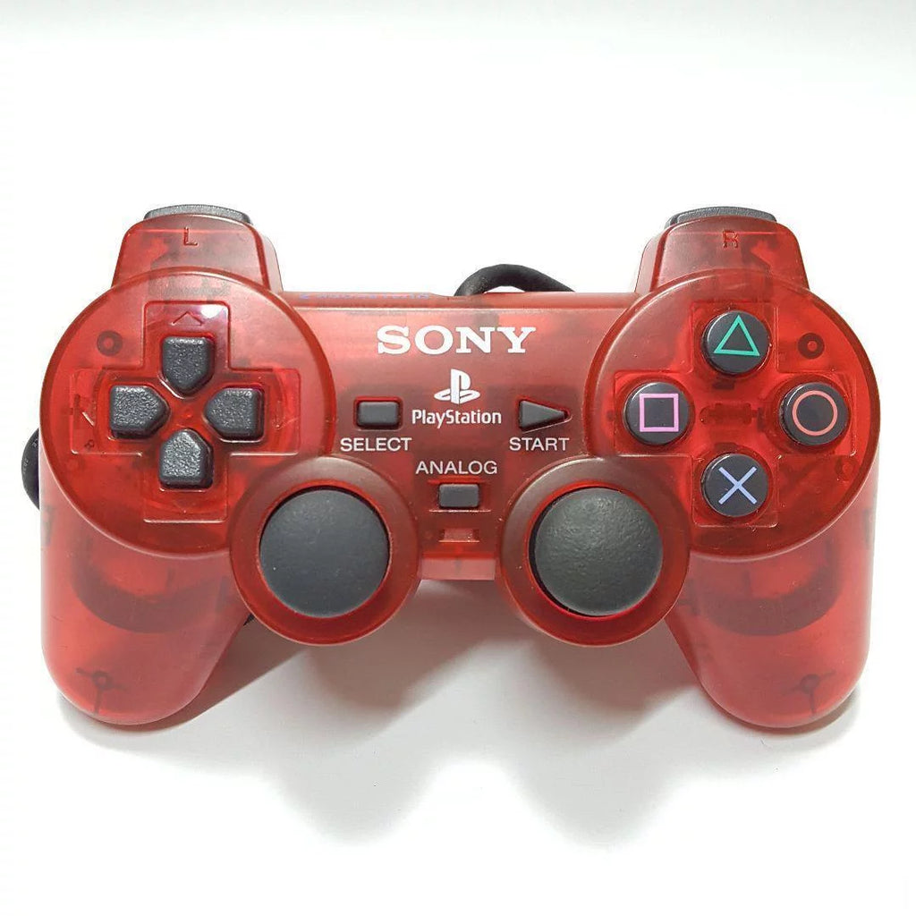 Sony PlayStation 2 Controller Clear Red OEM Used