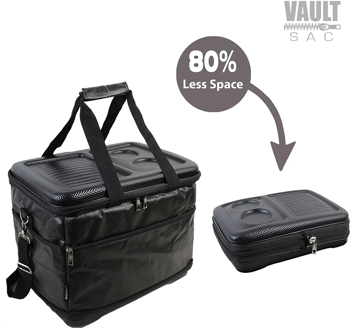 Portable Soft Sided Cooler Bag Collapsable Folding Fully Insulated | 30 Can Capacity | Hard Top and Bottom |
