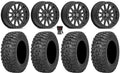 Valor V05 Beadlock 14" Wheels Black 30" Trail Saw 2.0 Tires Kawasaki Teryx Mule