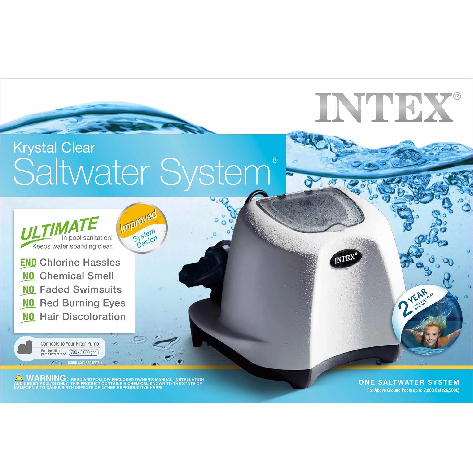 Intex Krystal Clear Saltwater System for Above Ground Swimming Pools (2 Pack)