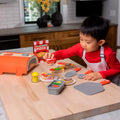 Fat Brain Toys Pretendables Backyard Pizza Oven Set - Pretend Playset with Storage, 3+