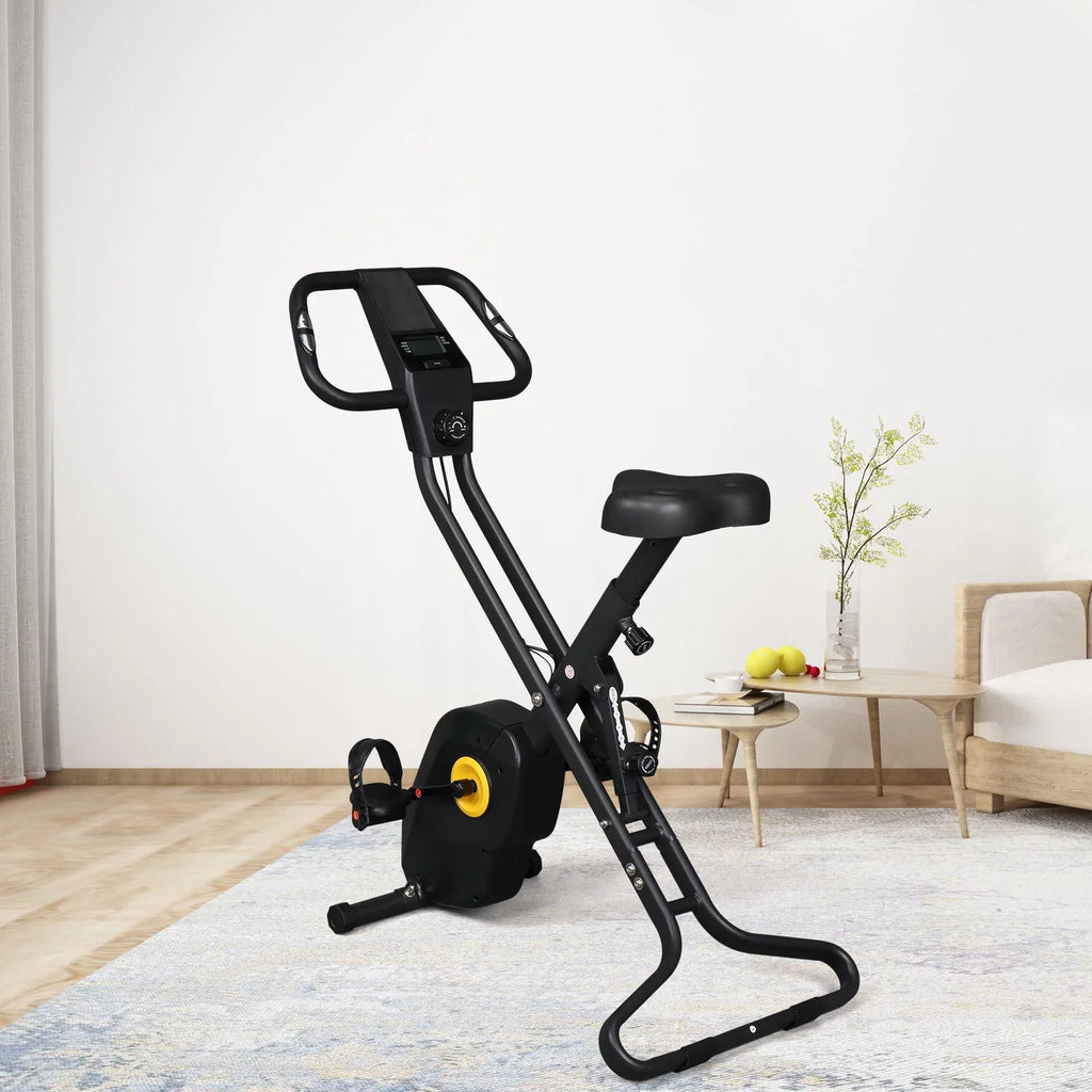 SalonMore Folding Upright Bike, for Indoor Home Cycling Trainer