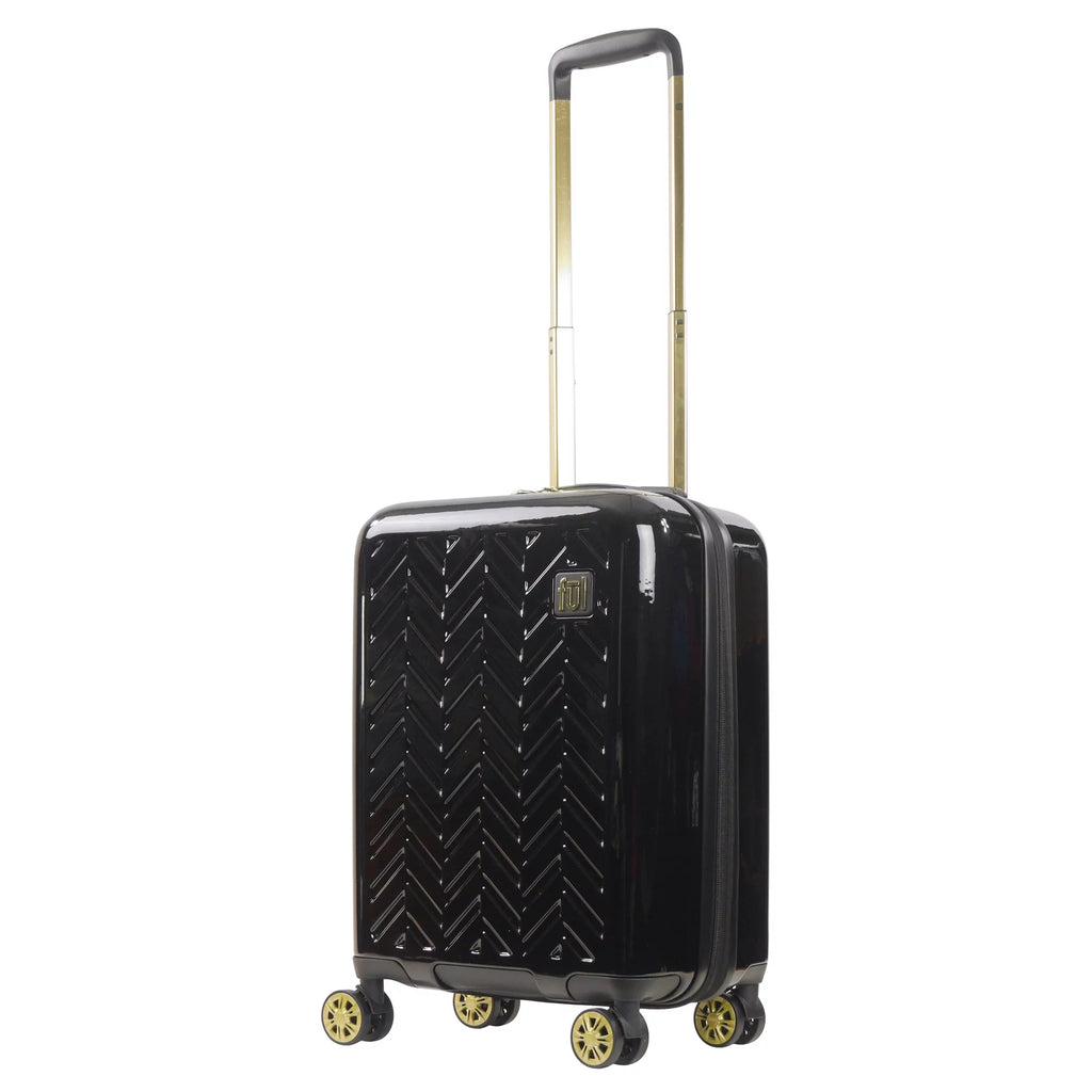 Grove 22 Inch Rolling Luggage, Hardshell Carry On Suitcase with Spinner Wheels, Black