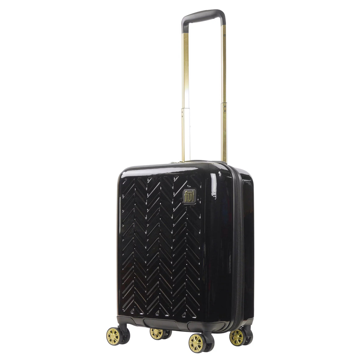 Grove 22 Inch Rolling Luggage, Hardshell Carry On Suitcase with Spinner Wheels, Black