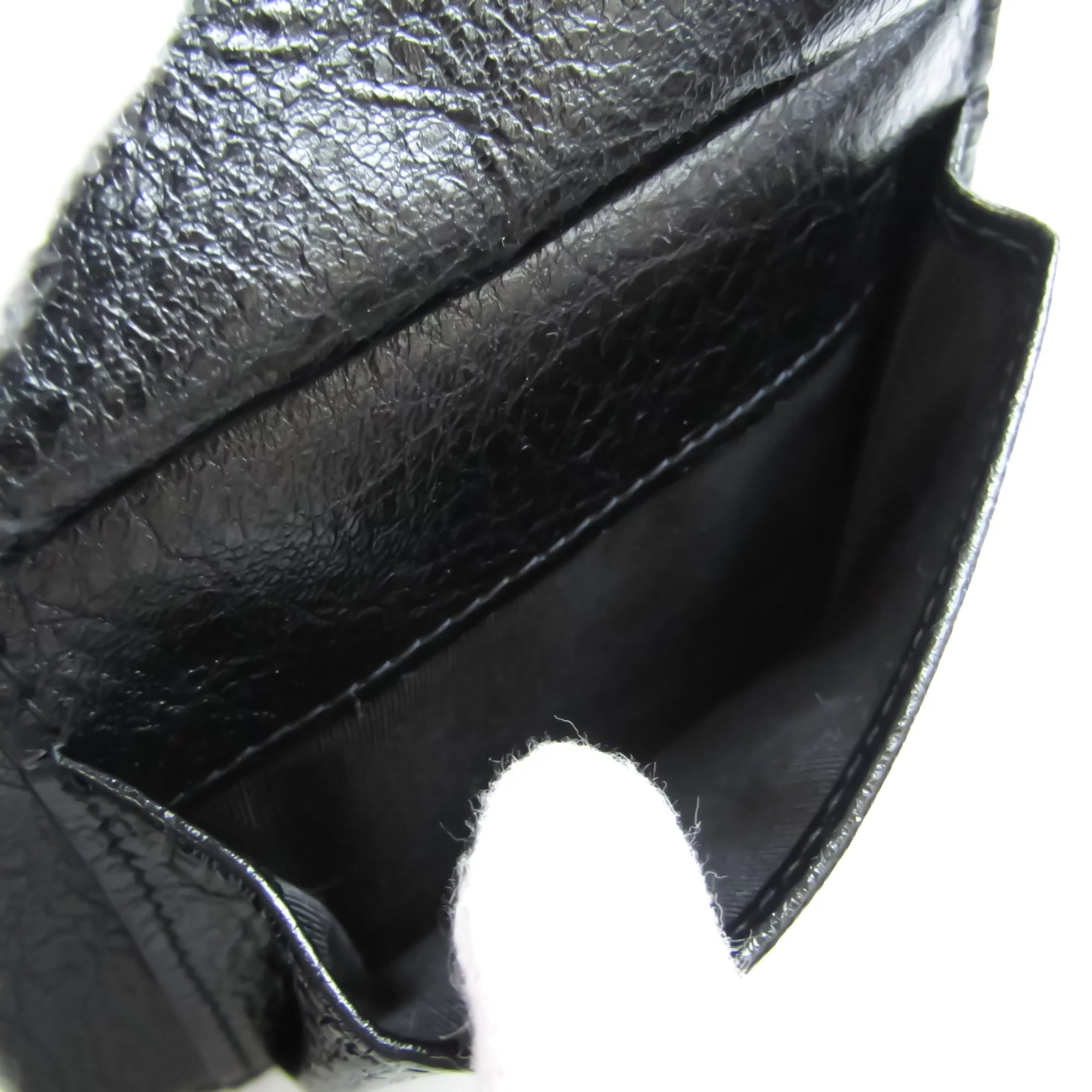 Used Balenciaga 504934 Unisex Leather Wallet (bi-fold) Black (Good)