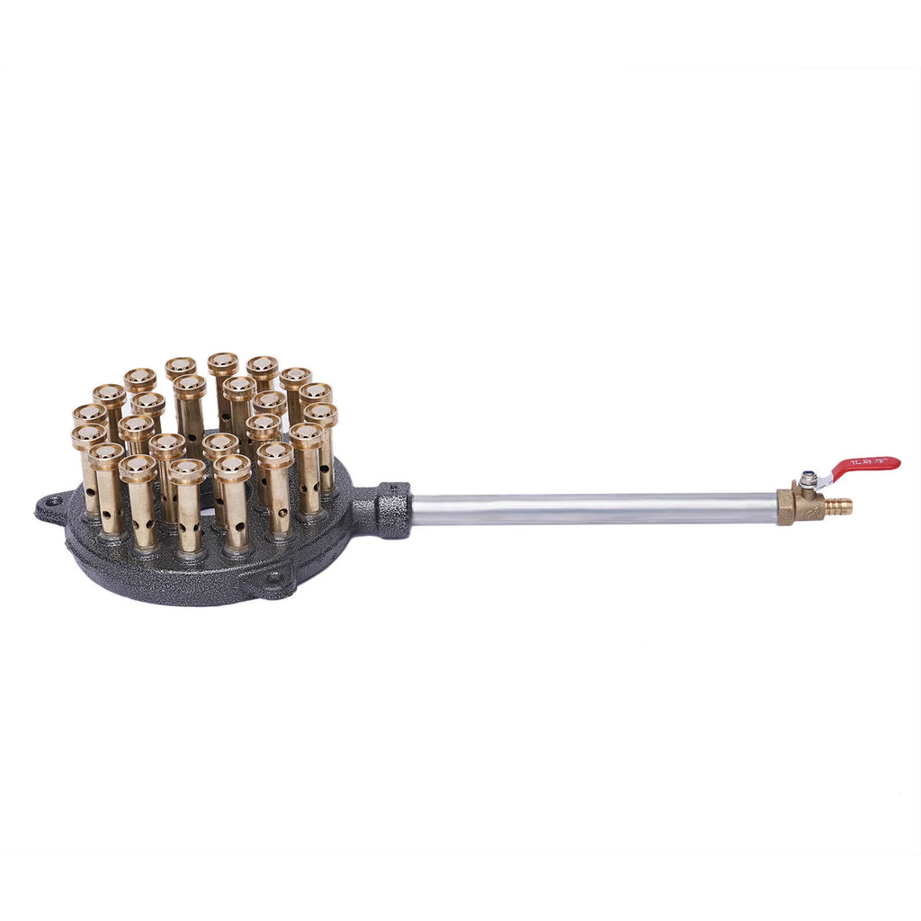Miumaeov 24-Hole Gas Stove Cooker Liquefied Gas Burner High Pressure Wok Gas Camping Stove Cast Iron