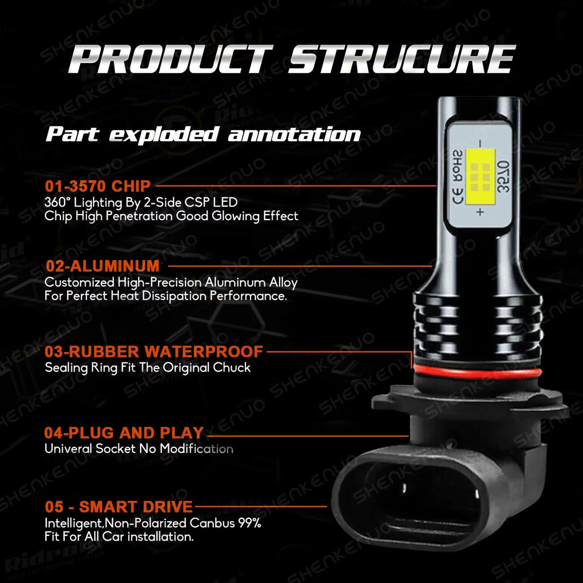 For Chevy Silverado 1999 2000 2001 2002 Tahoe 2000-2006 6X LED Headlights Lights Bulbs Kit Super Bright white 6000K