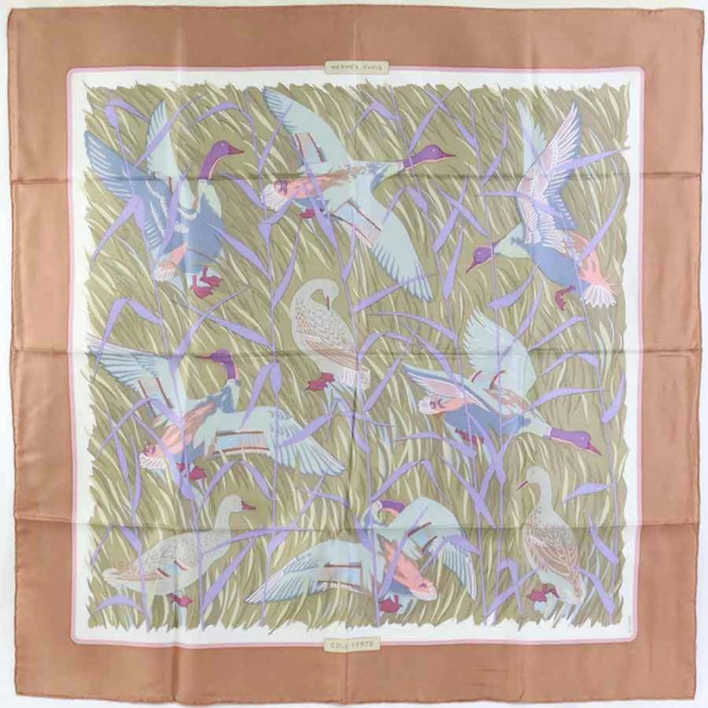 Used HERMES Scarf Carre90 Silk Pink/Multicolor For Her (Good)