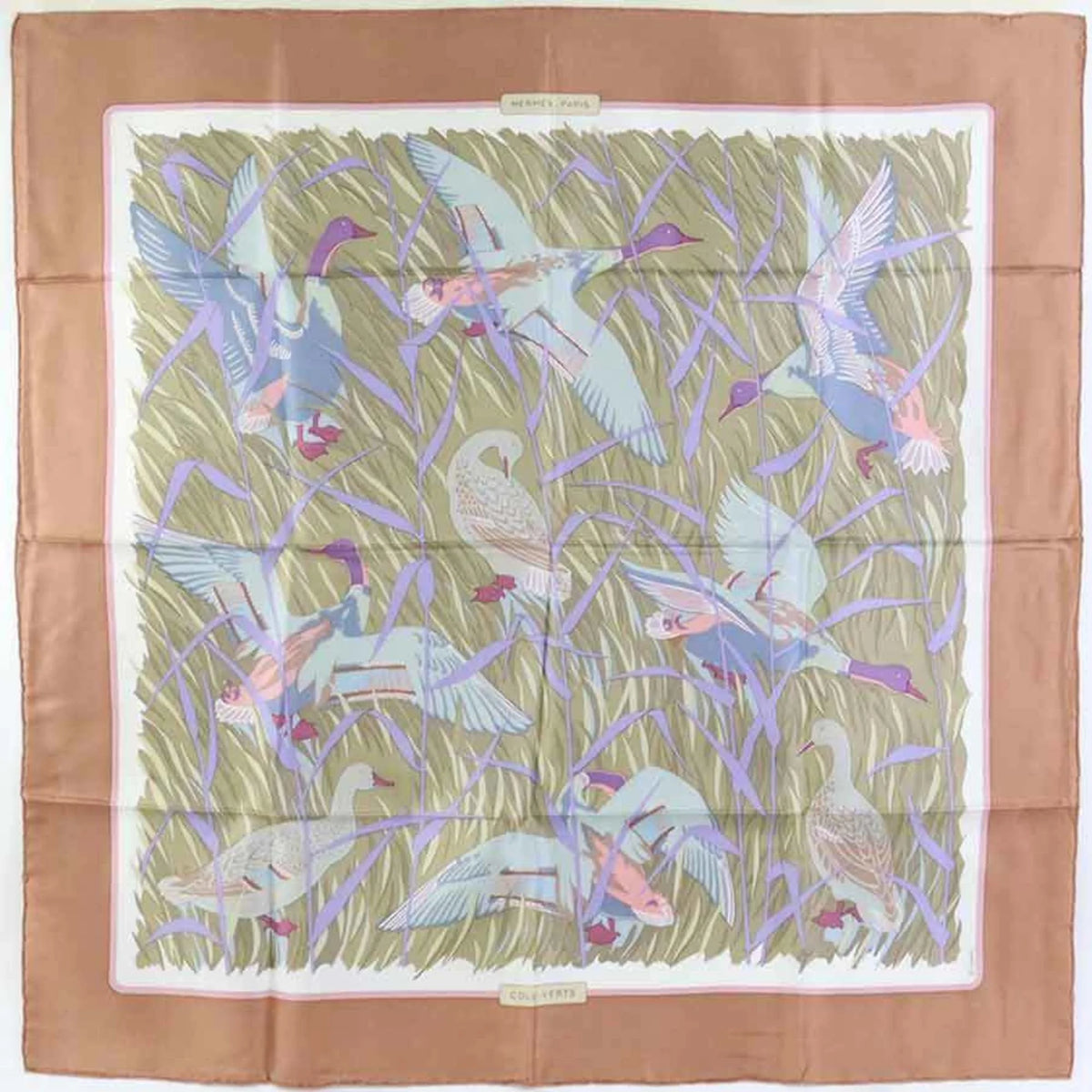 Used HERMES Scarf Carre90 Silk Pink/Multicolor For Her (Good)