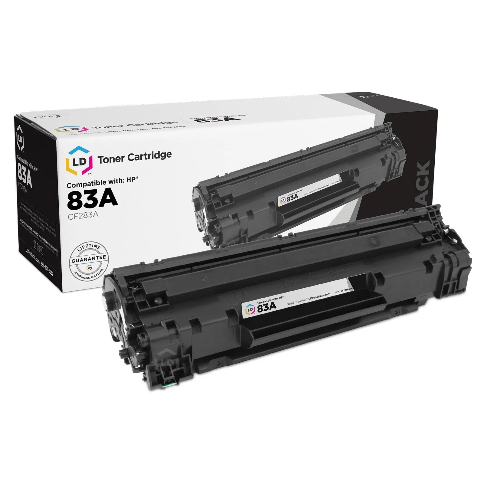 LD © Compatible Replacement for Hewlett Packard CF283A / HP 83A / 83 A Black Laser Toner Cartridge for HP LaserJet Pro M201dw, M201n, MFP M152a, M125nw, M125rnw, M127fw, M225dn, & M127fn