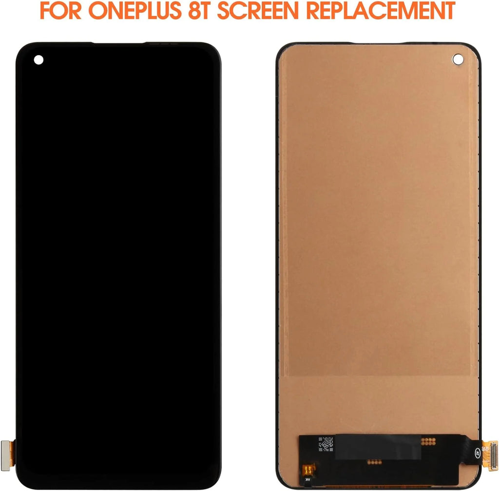 OLED for Oneplus 8T 8T+ 5G Screen Replacement LCD Display KB2001 KB2000 KB2003 KB2005 Screen Touch Digitizer Assembly Repair Part (Support Fingerprint)
