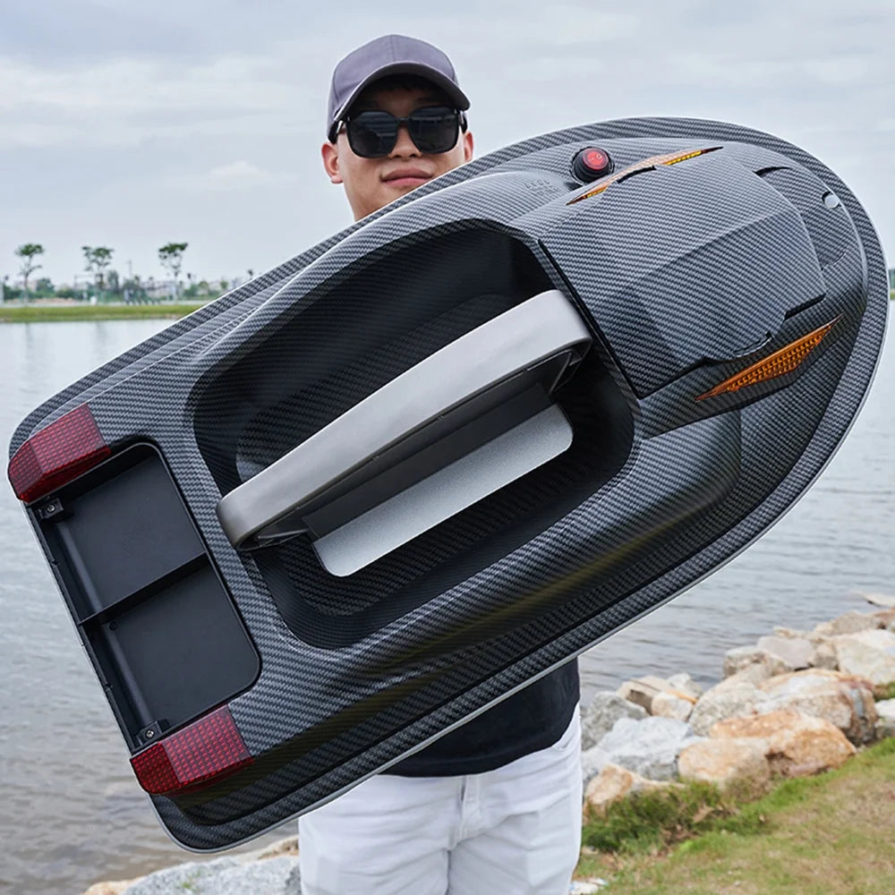walmeck Large 3 Hopper High Speed Fishing Boat 500M 7KG Load Voice Broadcast Smart Route Correction Remote Control Bait Boat