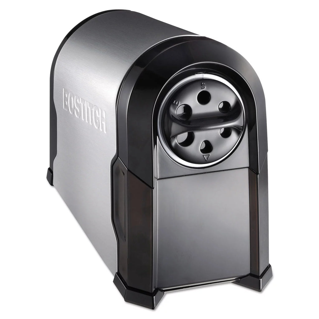 Stanley Bostitch Super Pro Glow Commercial Electric Pencil Sharpener, Ac-powered, 6.13" X 10.63" X 9", Black/silver