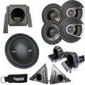SSV Works For Polaris Slingshot - Front & Rear Speaker Pods with Polk MM652 Speakers & Sub Enclosure with MM1042SVC Sub