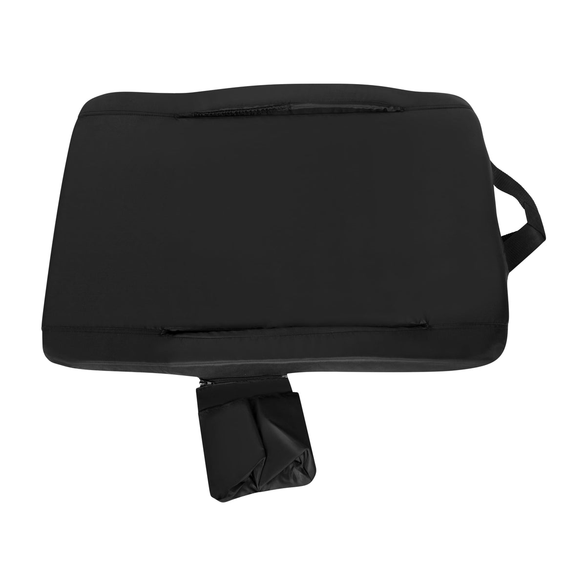 Flash Furniture Malta Fabric Extra Wide Stadium Chair, Black