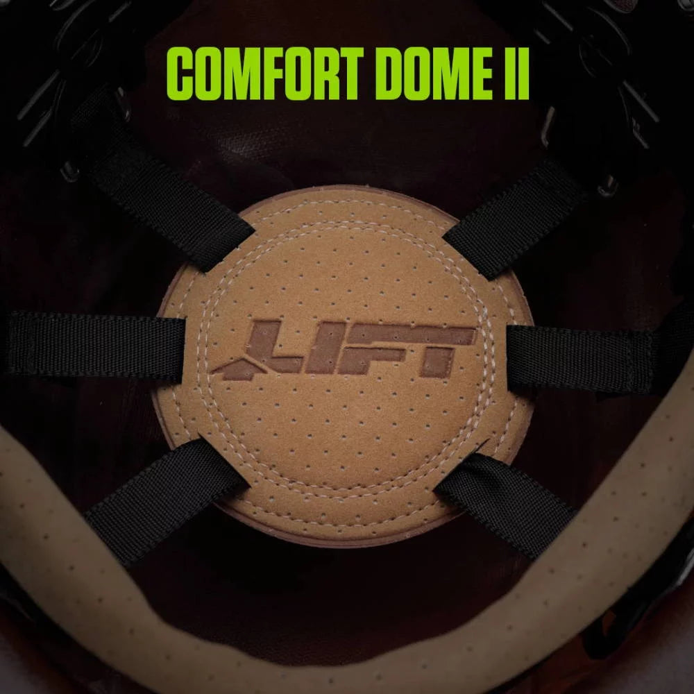 Lift Safety Hard Hat Dax Gloss Black Carbon Fiber Cap Style