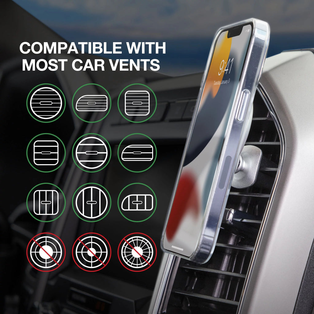 Scosche MEMSV-SP MagicMount Elite2 Vent MagSafe Compatible Magnetic Phone Mount iPhone and Android.