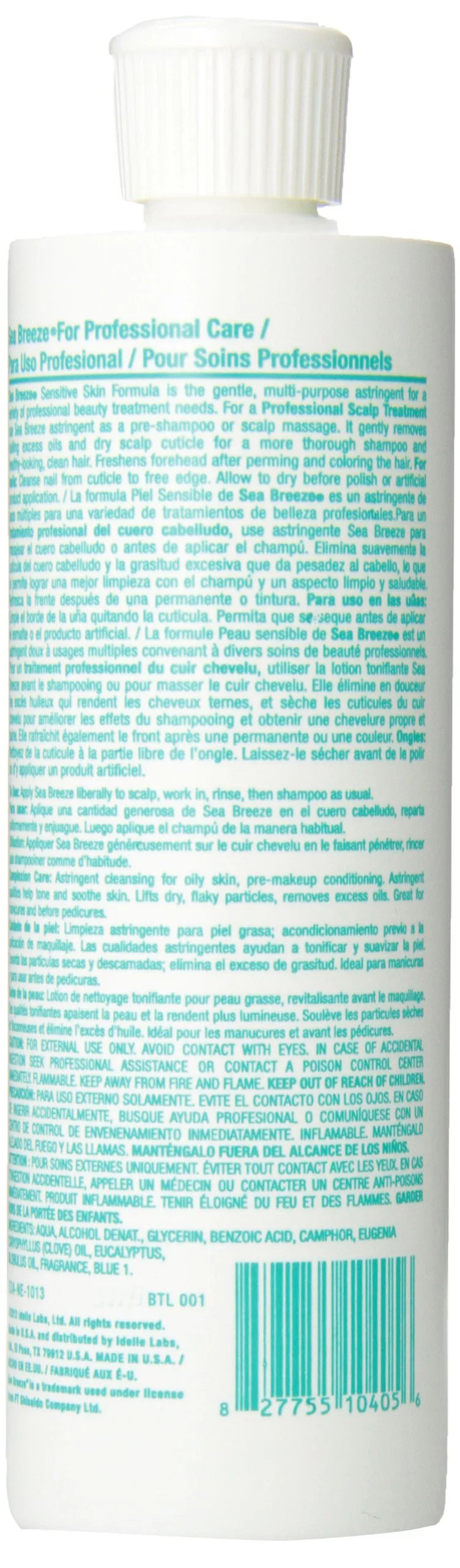 Sea Breeze Barber Astringent Skin, Scalp & Nails SENSITIVE SKIN 12 oz 4 x HP-SEP0405