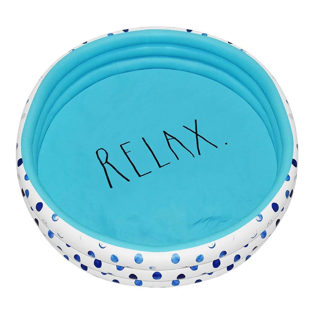 Rae Dunn Indigo Polka Dot Inflatable Mini Pool - Relax 38012A