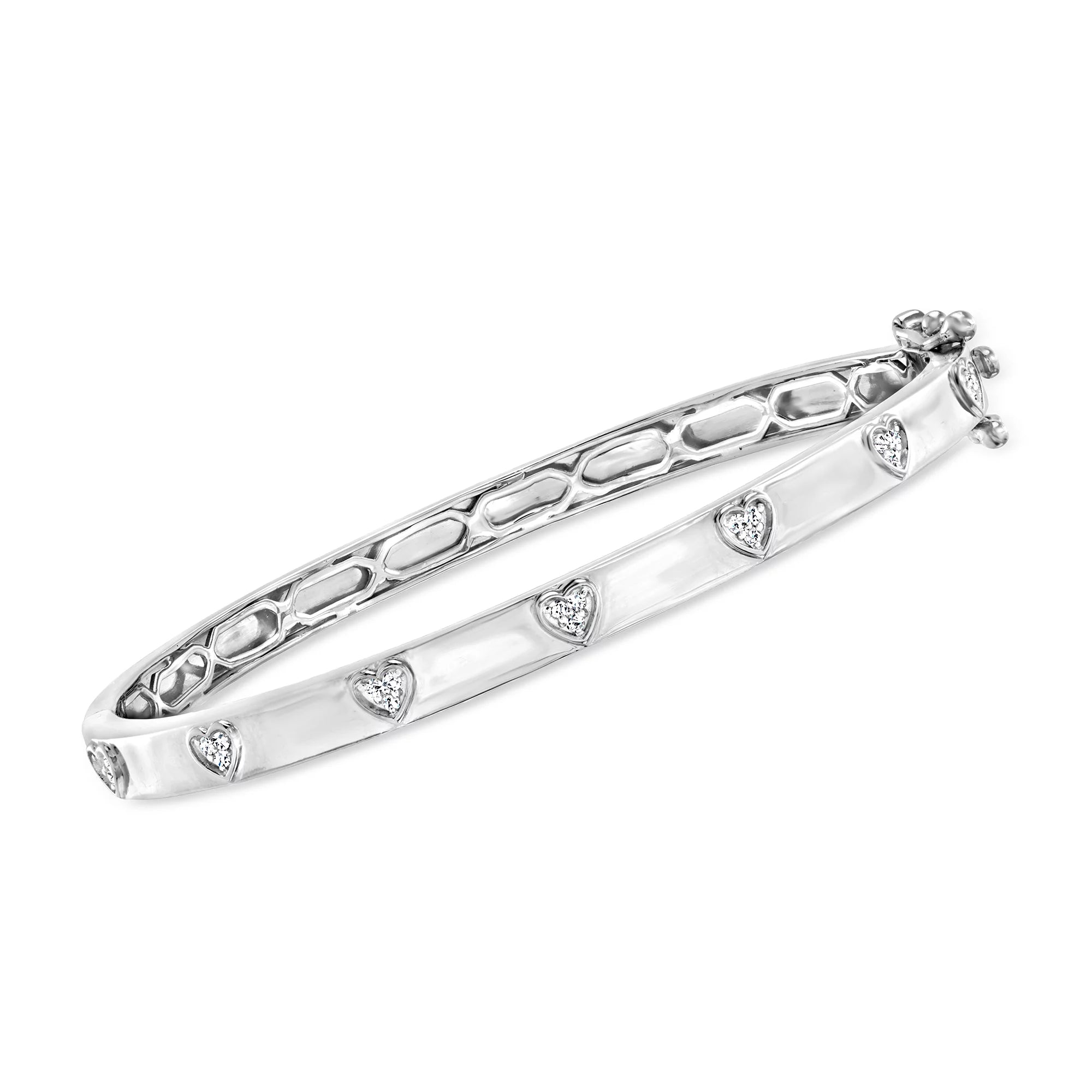 Ross-Simons "Spring Stack" Set Of 5 Bangle Bracelets in Sterling Silver, For Her, Adult