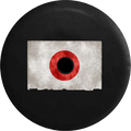 2018 2019 Wrangler JL Backup Camera Distressed Japan Flag Vintage Spare Tire Cover for Jeep RV 33 Inch