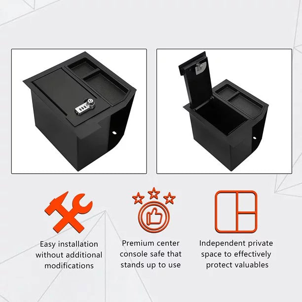 KOJEM Center Console Gun Safe Storage Box Vault Compatible with 2007 - 2013 Toyota Tundra, 2008 - 2021 Toyota Sequoia