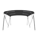 Bimini Top Boat Cover 4 Bow 46" H 67" - 72" W 8' Long Solution Dye Black