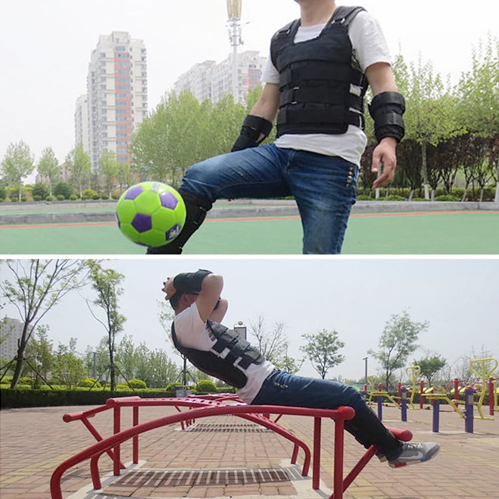 moobody Adjustable Weighted Vest Weight Jacket Oxford Exercise Weight Loading Cloth Strength Training 50kg Max. Load (Empty)