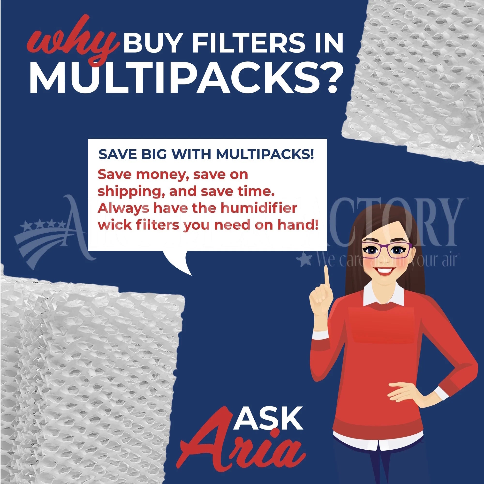 3-Pack Compatible for Bionaire BWF1500-UC Humidifier Filter by Air Filter Factory