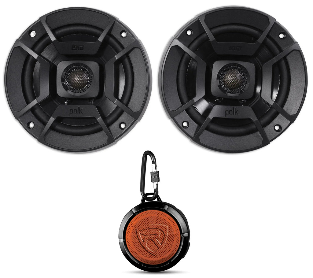 (2) Polk Audio DB522 5.25" 600w Car/Marine/Motorcycle Speakers+Speaker
