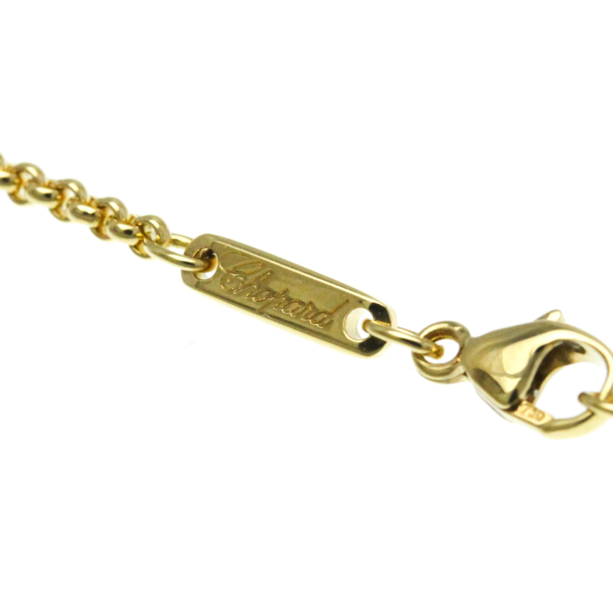 Previously Owned Chopard Happy Diamonds Square Necklace 79/3210 Yellow Gold (18K) Diamond Men,Women Fashion Pendant Necklace (Gold) (Good)