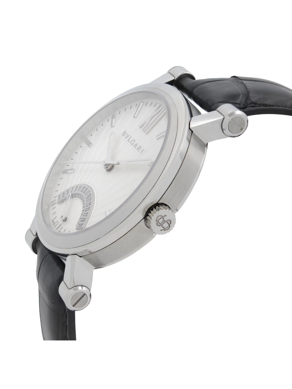 Bvlgari Sotirio Retrograde Metal White Dial Automatic Mens Watch SB42SDR