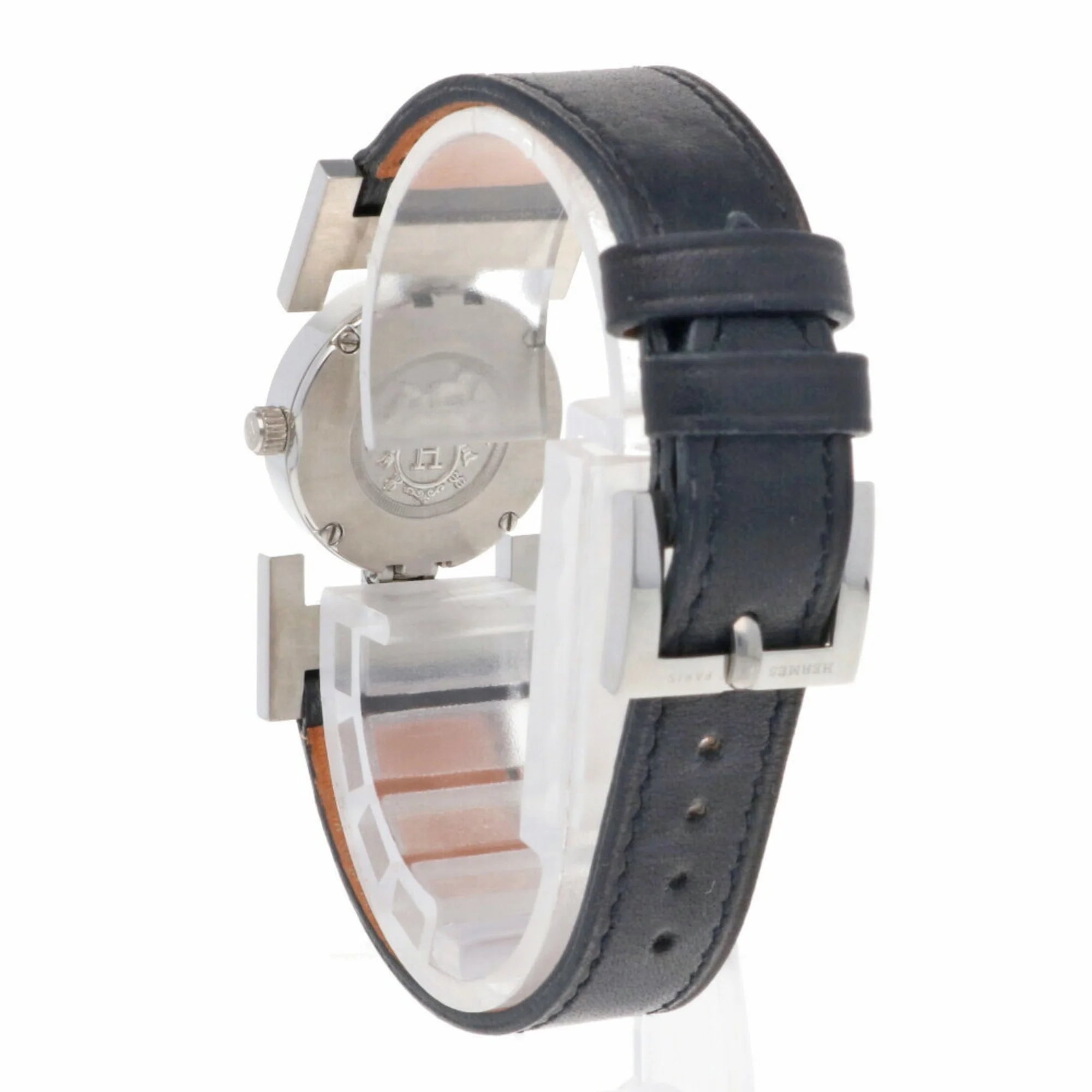 Previously Owned Hermes Paprika Watch Rust-resistant Alloy PA1.230 Quartz Ladies HERMES Diamond Bezel (Good)