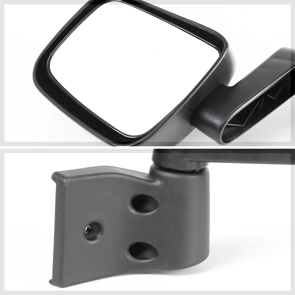 [Left] Driver Side Manual Foldable OE Replacement Mirror for 03-06 Jeep Wrangler 04 05 Fits select: 2003-2006 JEEP WRANGLER / TJ