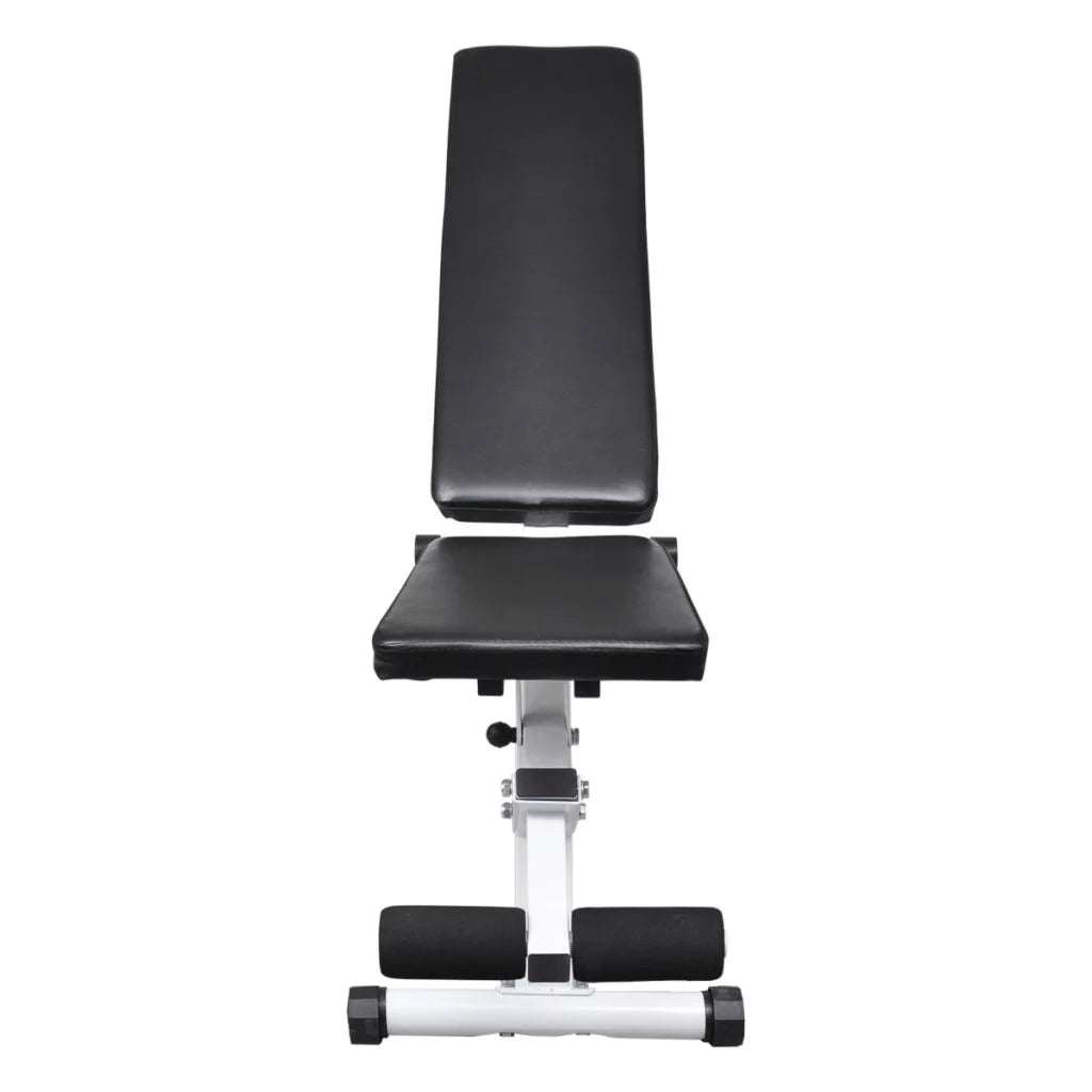 Dcenta Fitness Utility Bench Backrest Adjustable Padded Cushion Full Body Workout Strength Training Bench Exercise Equipment for Home Gym, Weight Lifting 52 x 16 x 19 Inches
