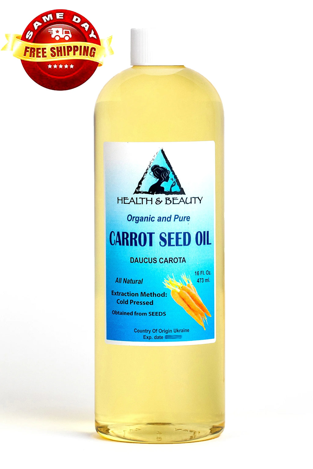 Carrot Seed Oil Organic Carrier Cold Pressed Premium Fresh 100% Pure 32 oz