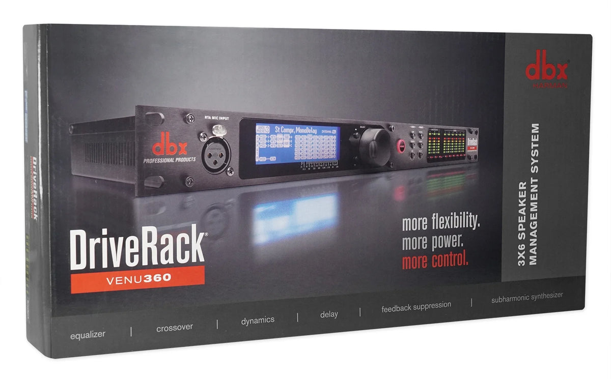 DBX VENUE360 VENU 360 DriveRack 3x6 PA Speaker Sound Processor System+APP