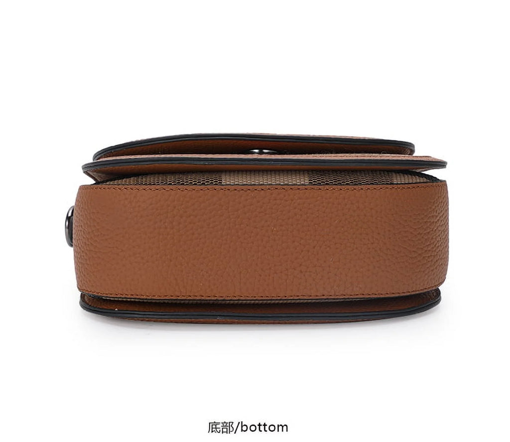Aidrani   New Female One Shoulder Crossbody Bag Canvas with Cowhide Saddle Bag