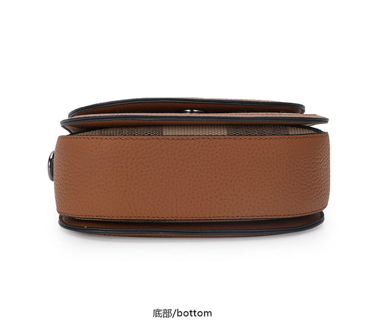 Aidrani   New Female One Shoulder Crossbody Bag Canvas with Cowhide Saddle Bag
