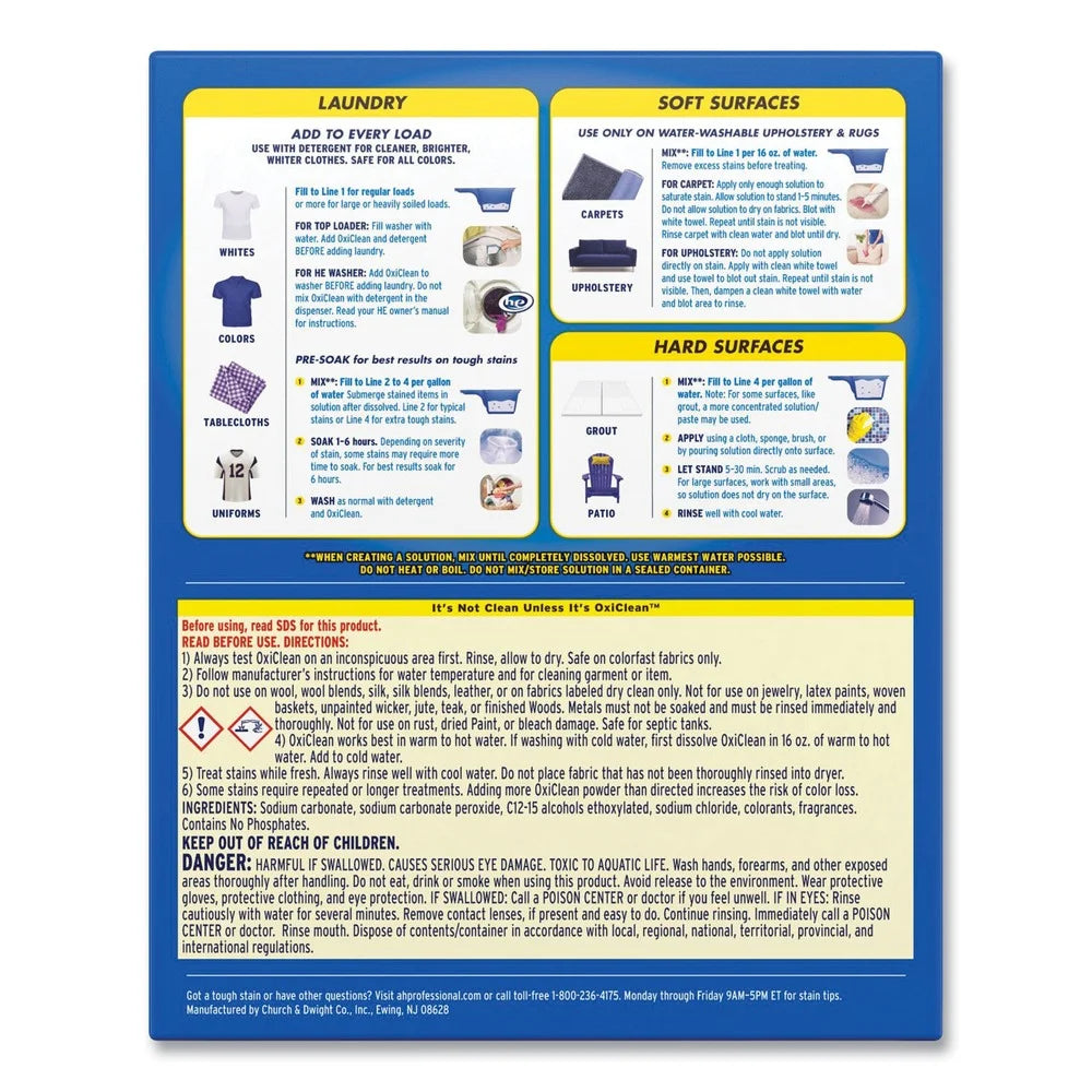OxiClean 57037-00069 7.22 lbs. Versatile Stain Remover - Regular Scent (4/Carton)
