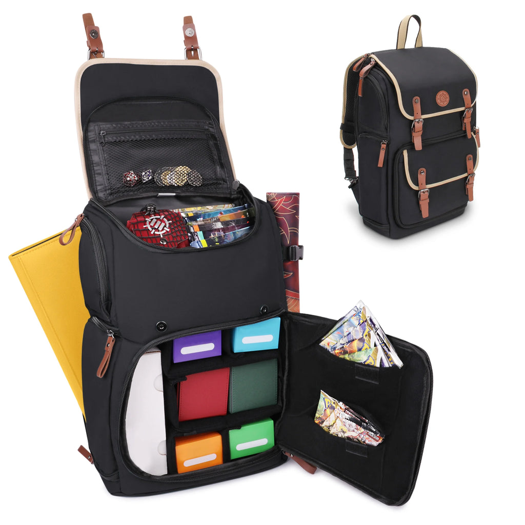 ENHANCE Full-Size Trading Card Storage Box Backpack for Playing Card Case - Card Binder Space