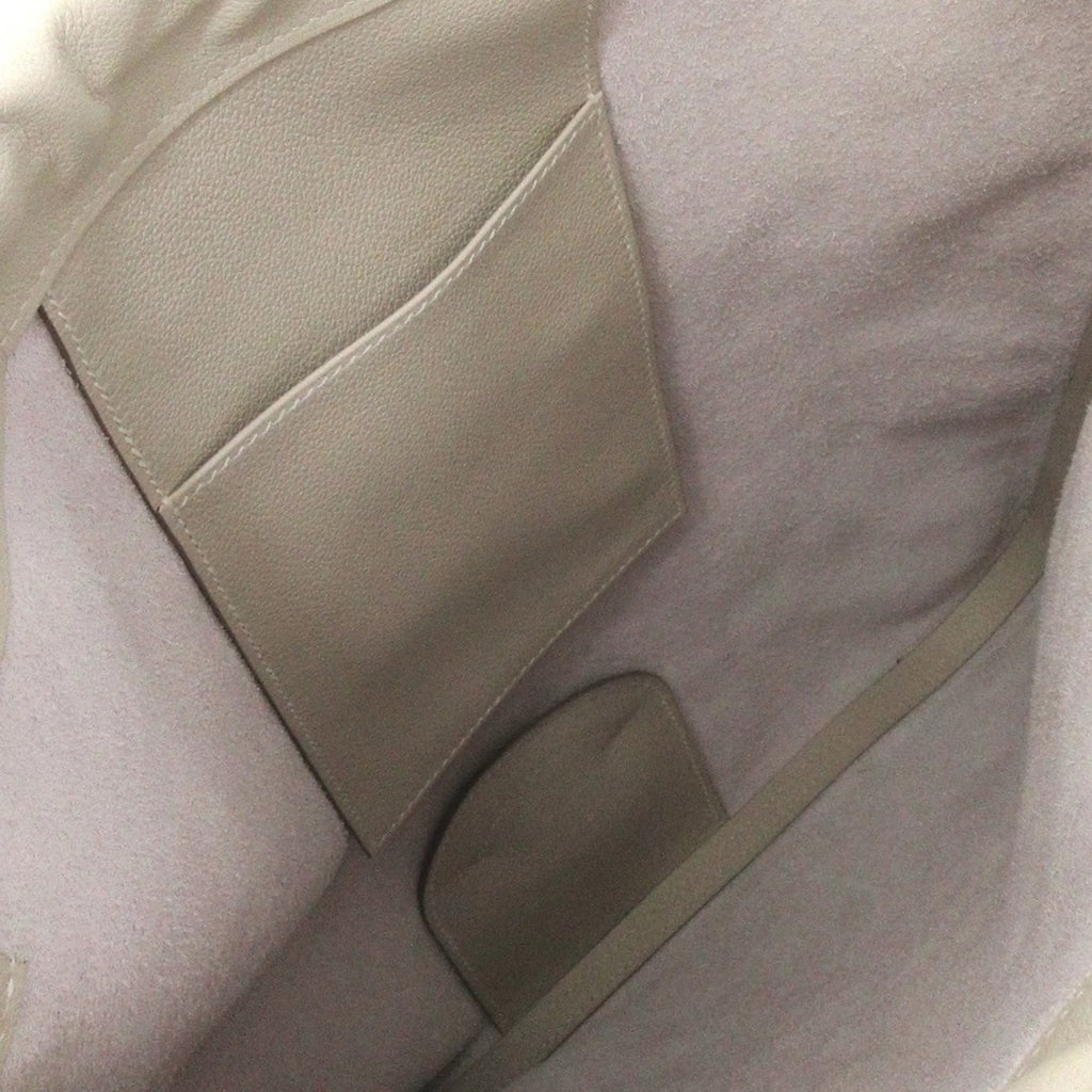 Used Authenticated Hermès Cheri Bridado Backpack Calf Leather Gray Unisex (Good)