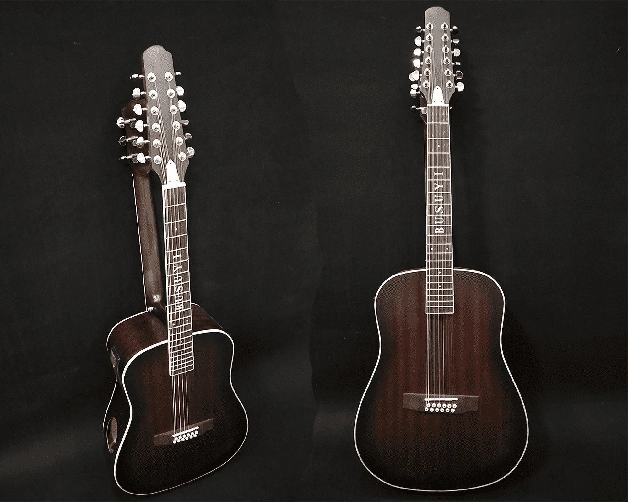 12/6 Strings Acoustic Double Neck, Double Sided Busuyi Guitar 2021 NPT