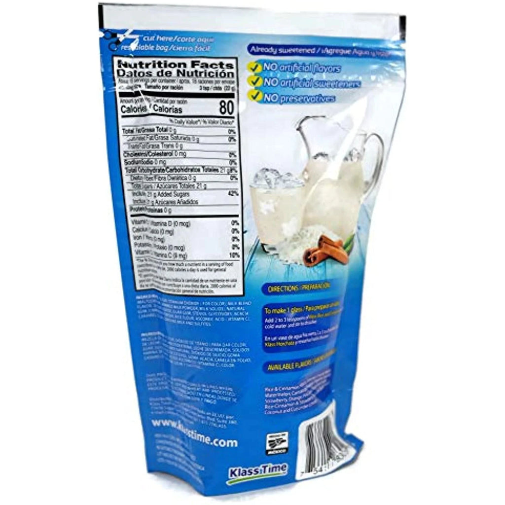 Klass Aguas Frescas Horchata Rice And Cinnamon Sweetened Instant Drink Mix, 14.1 Oz (6)