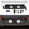 Docooler European License Plate Frame Backup Camera 12 LED Rear View Camera with Reversing  System Parking Sensor